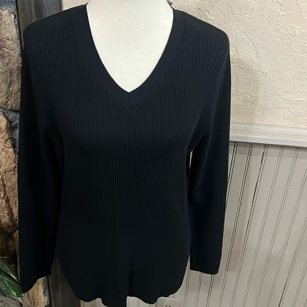 Croft & Barrow Black Ribbed Sweater